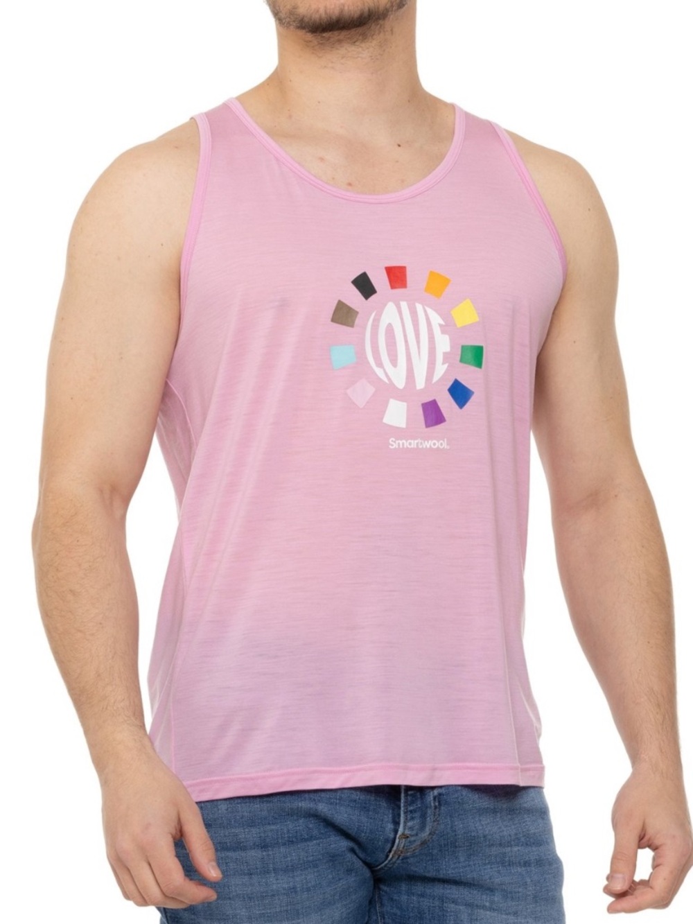 SmartWool Mens Pride Ultralite Tank Top - Merino Wool Pink NWT size Medium